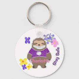 Niedlicher Bleibe abgesicherter Bleibe-Steckplatz  Schlüsselanhänger