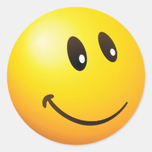 Niedlicher Blick auf Emoji Runder Aufkleber