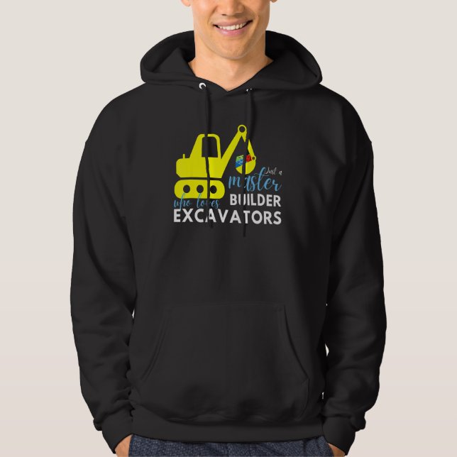 Niedlicher Blockbagger für Master Builder Hoodie (Vorderseite)