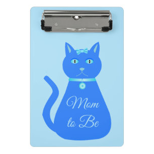 Niedlicher Blue Baby Boy Katzenmassgeschneiderte M Mini Klemmbrett