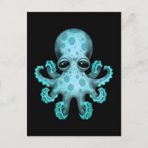 Niedlicher Blue Baby Octopus Postkarte
