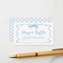 Niedlicher Blue Bow Boy Ribbon Babydusche Windelwi