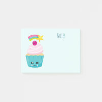 Niedlicher Blue Cupcake mit Kawaii Face