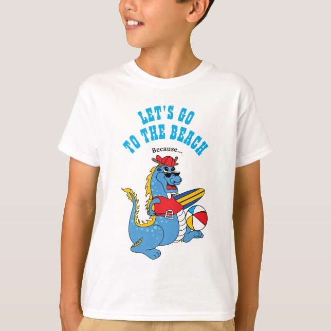 Niedlicher Blue Dragon T - Shirt für Geburtstag od (Vorderseite)