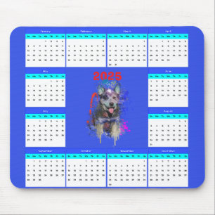 Niedlicher Blue Heeler-Hundkalender individuell an Mousepad