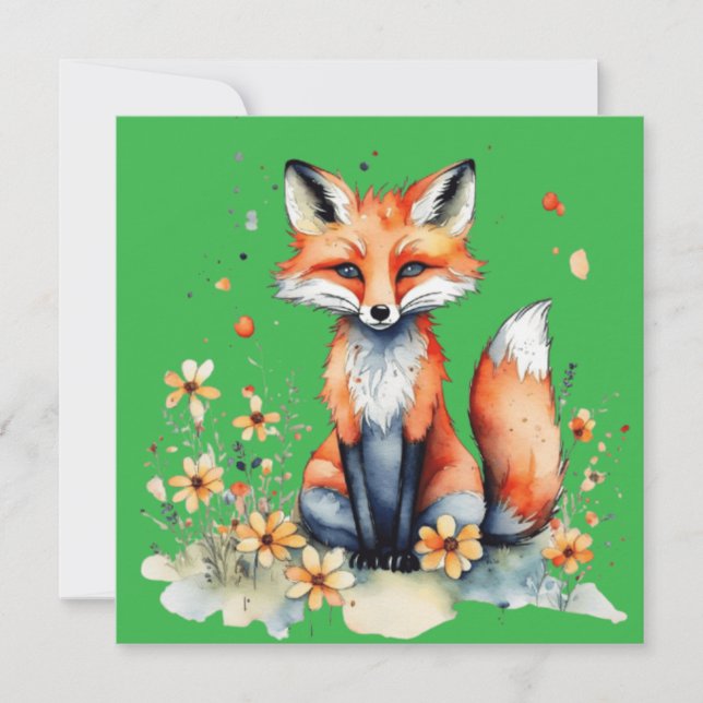 Niedlicher Blumenfuchs (Vorderseite)