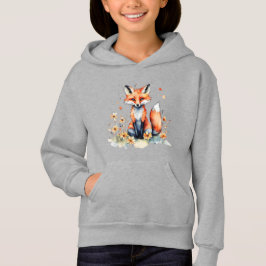 Niedlicher Blumenfuchs Hoodie