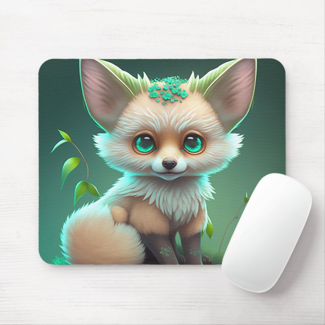 Niedlicher Blumenfuchs-Mauspad Mousepad (Mit Mouse)