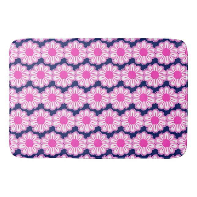 Niedlicher Blumenhintergrund Badematte (Vorderseite)