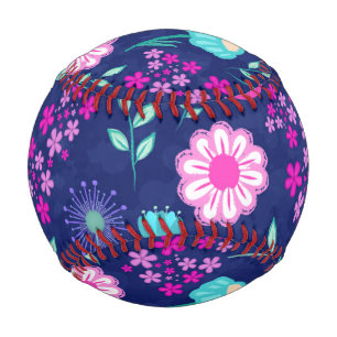 Niedlicher Blumenhintergrund Baseball