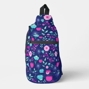 Niedlicher Blumenhintergrund Crossbody Bag