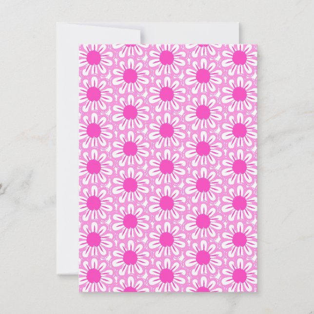 Niedlicher Blumenhintergrund Karte (Vorderseite)