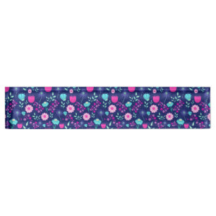 Niedlicher Blumenhintergrund Namensplakette