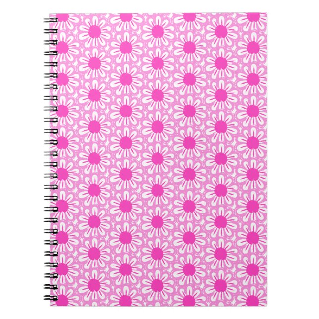 Niedlicher Blumenhintergrund Notizblock (Vorderseite)