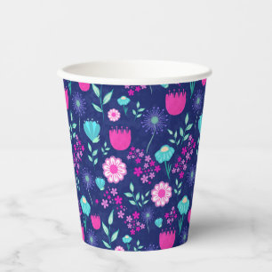 Niedlicher Blumenhintergrund Pappbecher