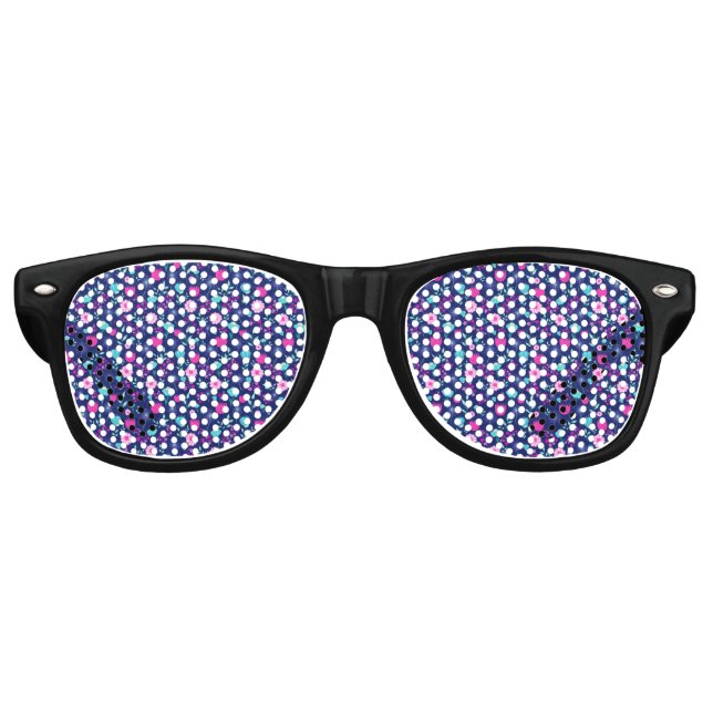 Niedlicher Blumenhintergrund Partybrille (Vorderseite)
