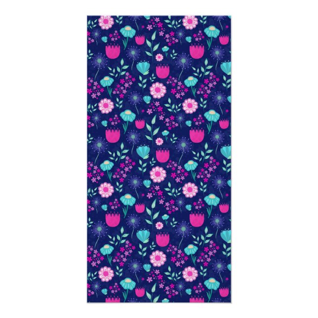 Niedlicher Blumenhintergrund Poster (Vorderseite)