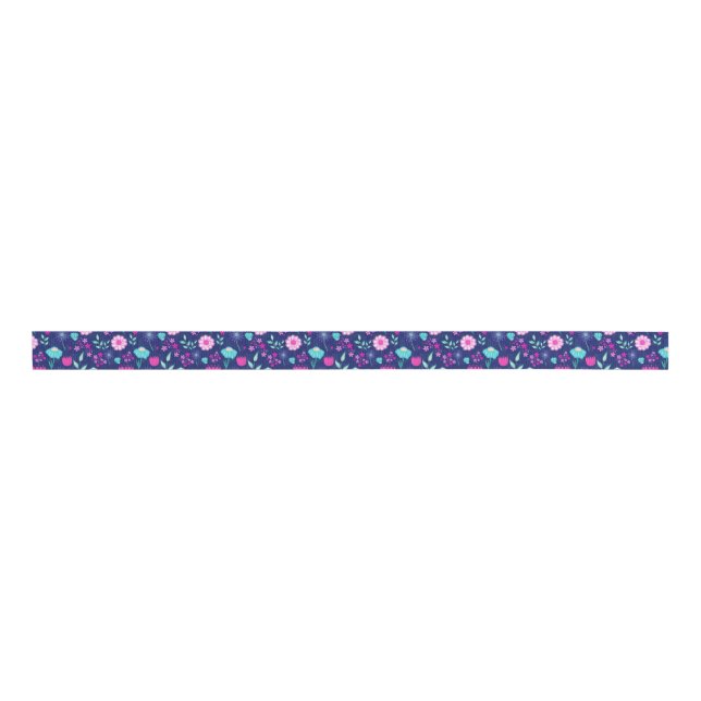 Niedlicher Blumenhintergrund Ripsband (Vorderseite)