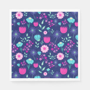 Niedlicher Blumenhintergrund Serviette