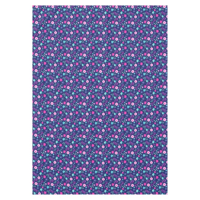 Niedlicher Blumenhintergrund Tischdecke (Vorderseite)