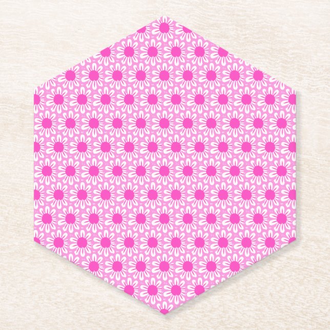 Niedlicher Blumenhintergrund Untersetzer (Vorderseite)