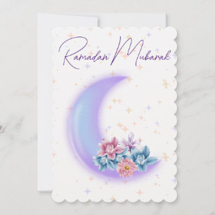 Niedlicher Blumenkreszent Islamischer Ramadan Muba Feiertagskarte