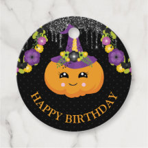 Niedlicher Blumenkürbis und Glitzer Halloween Gebu