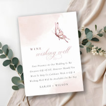 Niedlicher Blush Wasserfarben Schmetterlingswein G