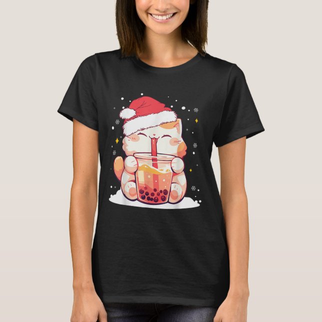 Niedlicher Boba Milk Bubble Tee Weihnachten Weihna (Vorderseite)