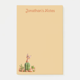 Niedlicher Bobcat auf Kakteen Post-it Klebezettel