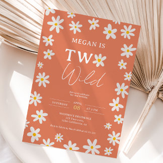 Niedlicher Boho daisbug zwei wilde Kinder zum 2. G Einladung