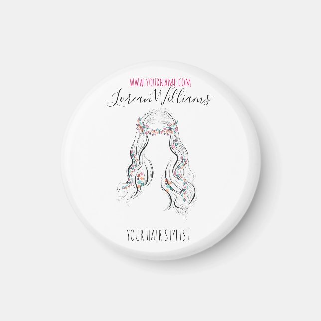 Niedlicher Boho Hairstyle Hochzeitssaal Magnet (Vorne)