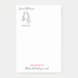 Niedlicher Boho Hairstyle Hochzeitssaal Post-it Klebezettel