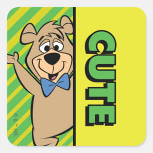 Niedlicher Boo-Boo-Bär Quadratischer Aufkleber
