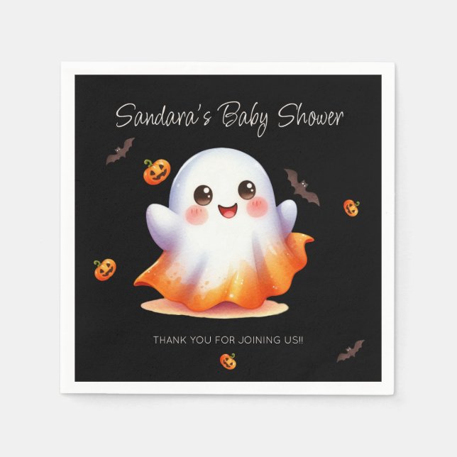 Niedlicher Boo Ghost Baby Duschtisch Serviette (Vorderseite)
