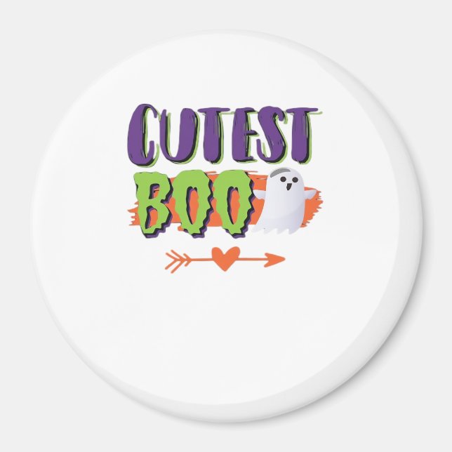 Niedlicher Boo Halloween Funny Lässig Magnet (Vorne)