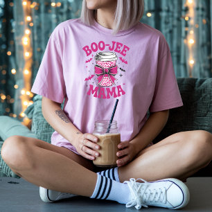 Niedlicher Boo-Jee Mama Pink Cup mit Fledermäusen T-Shirt