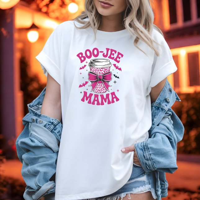Niedlicher Boo-Jee Mama Pink Cup mit Fledermäusen  T-Shirt (Von Creator hochgeladen)