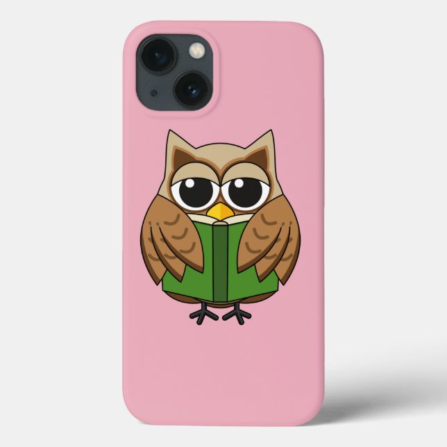 Niedlicher Bookworm Owl Reading Book Cartoon Case-Mate iPhone Hülle (Rückseite)