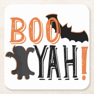 niedlicher Booyah-halloween Rechteckiger Pappuntersetzer