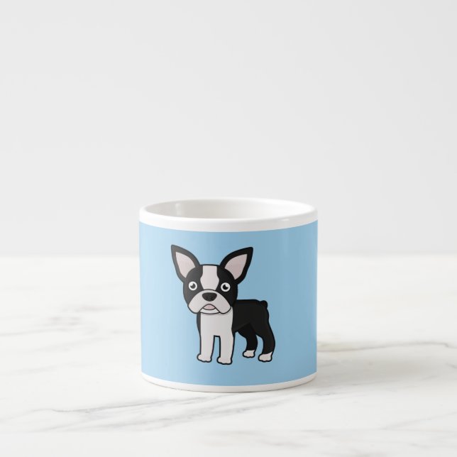 Niedlicher Boston-Terrier Espressotasse (Vorderseite)