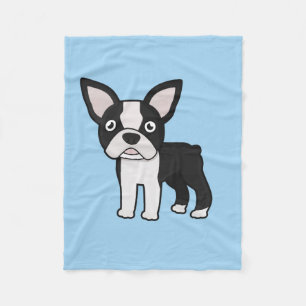 Niedlicher Boston-Terrier Fleecedecke