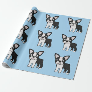 Niedlicher Boston-Terrier Geschenkpapier