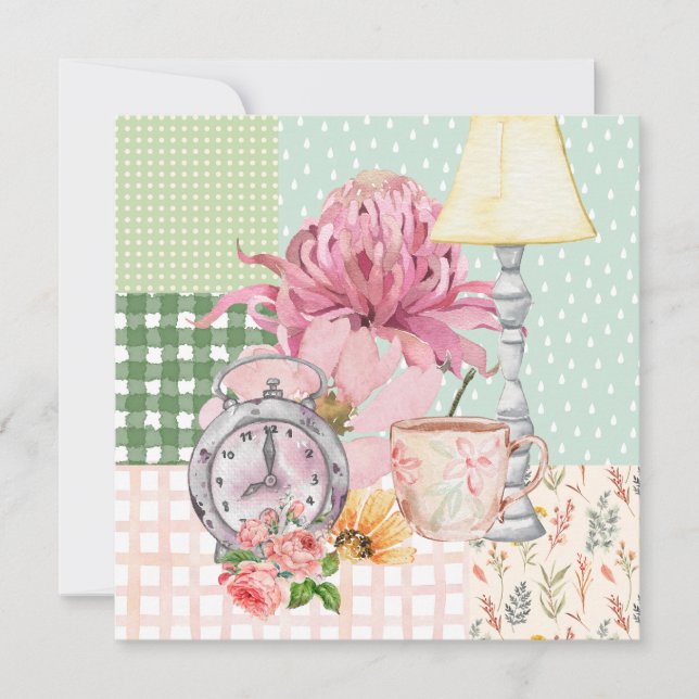 Niedlicher botanischer Hintergrund (Vorderseite)