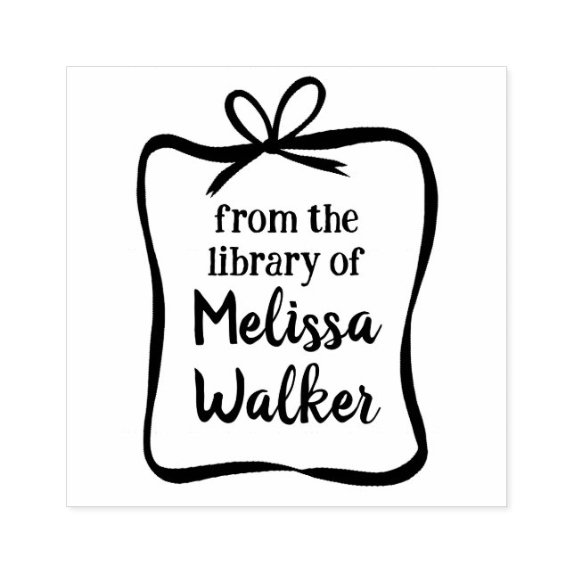 Niedlicher BOW-Rahmen-CUSTOM Hinzufügen eines eige Gummistempel (Prägung)