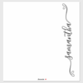 Niedlicher Bow-Signaturname Koffer Aufkleber