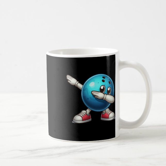 Niedlicher Bowling Dab Bowler Bowling Ll Player Ki Kaffeetasse (Rechts)