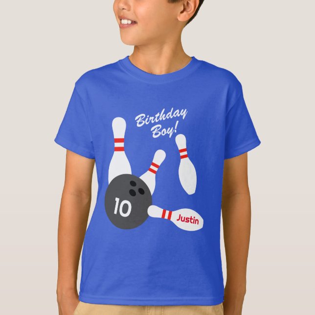 Niedlicher Bowling Geburtstagsparty im Shirt (Vorderseite)
