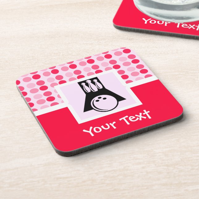 Niedlicher Bowling Getränkeuntersetzer (Linke Seite)