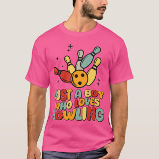 Niedlicher Bowling nur ein Junge, der Bowling Bowl T-Shirt